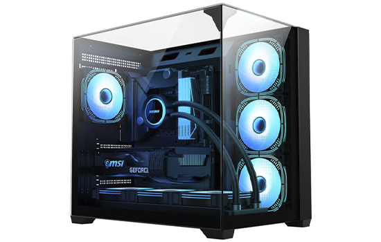 Gabinete Gamer K-MEX Mega Shark, Aquario, Mid Tower, Vidro